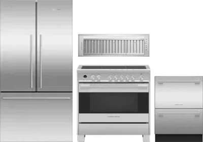 4 Piece Package Includes Refrigerator, Range, Hood And Dishwasher